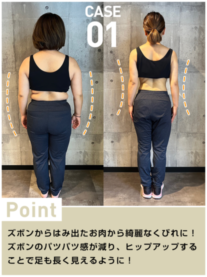 ダイエットビフォーアフター　後ろ姿