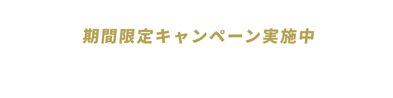 期間限定キャンペーン実施中