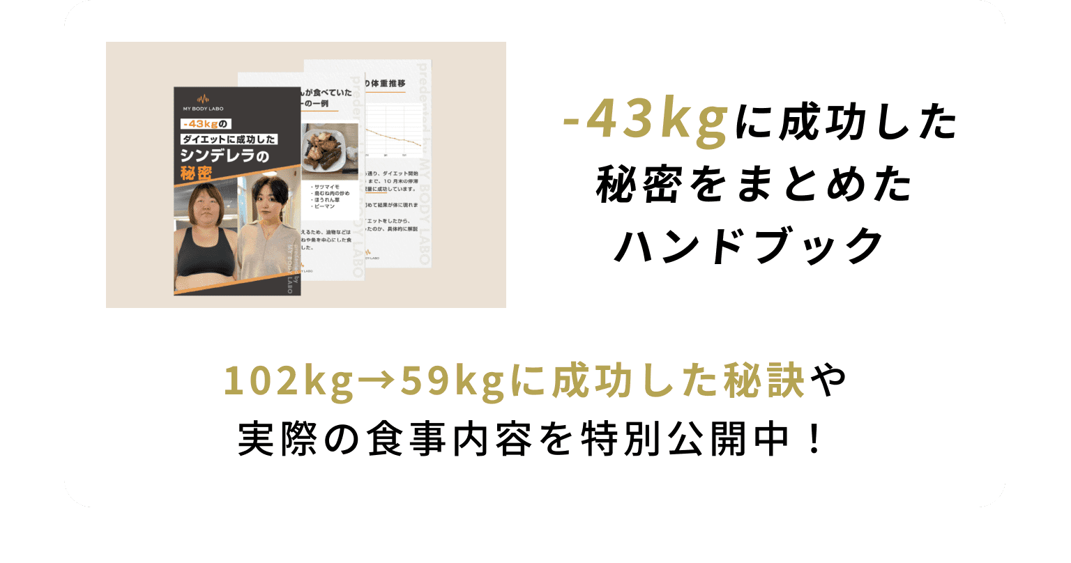 -43kgに成功した秘密をまとめたハンドブック