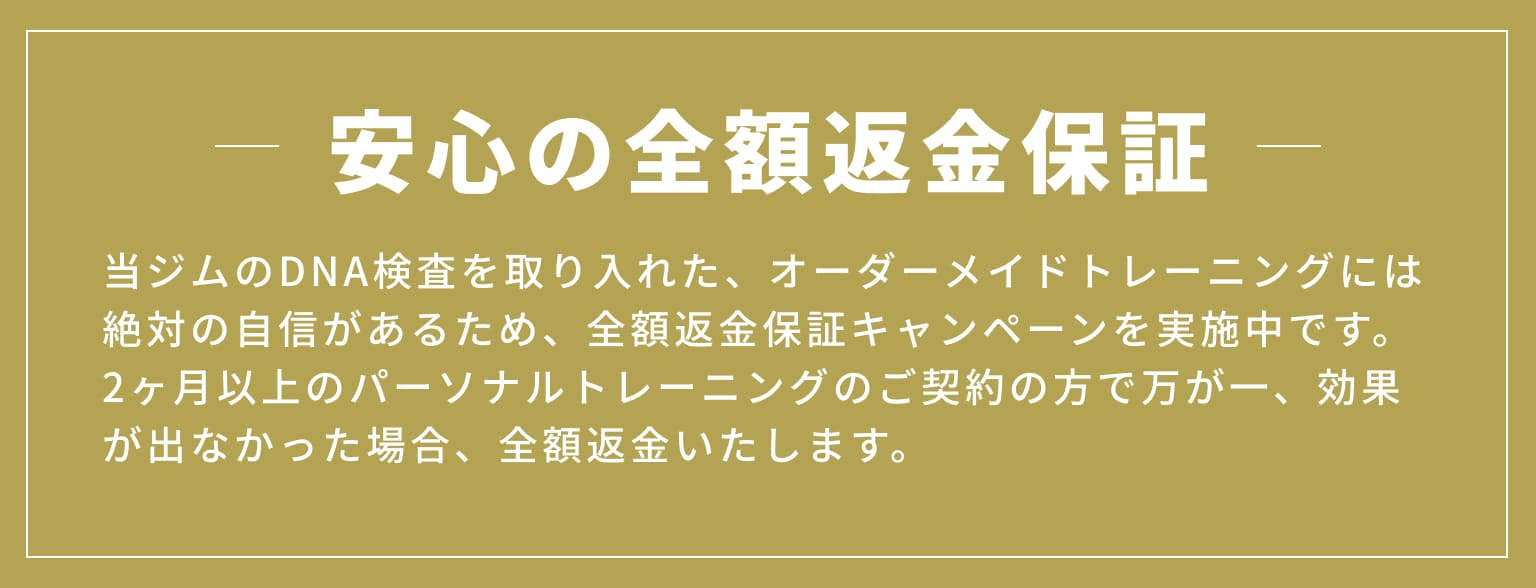 安心の全額返金保証